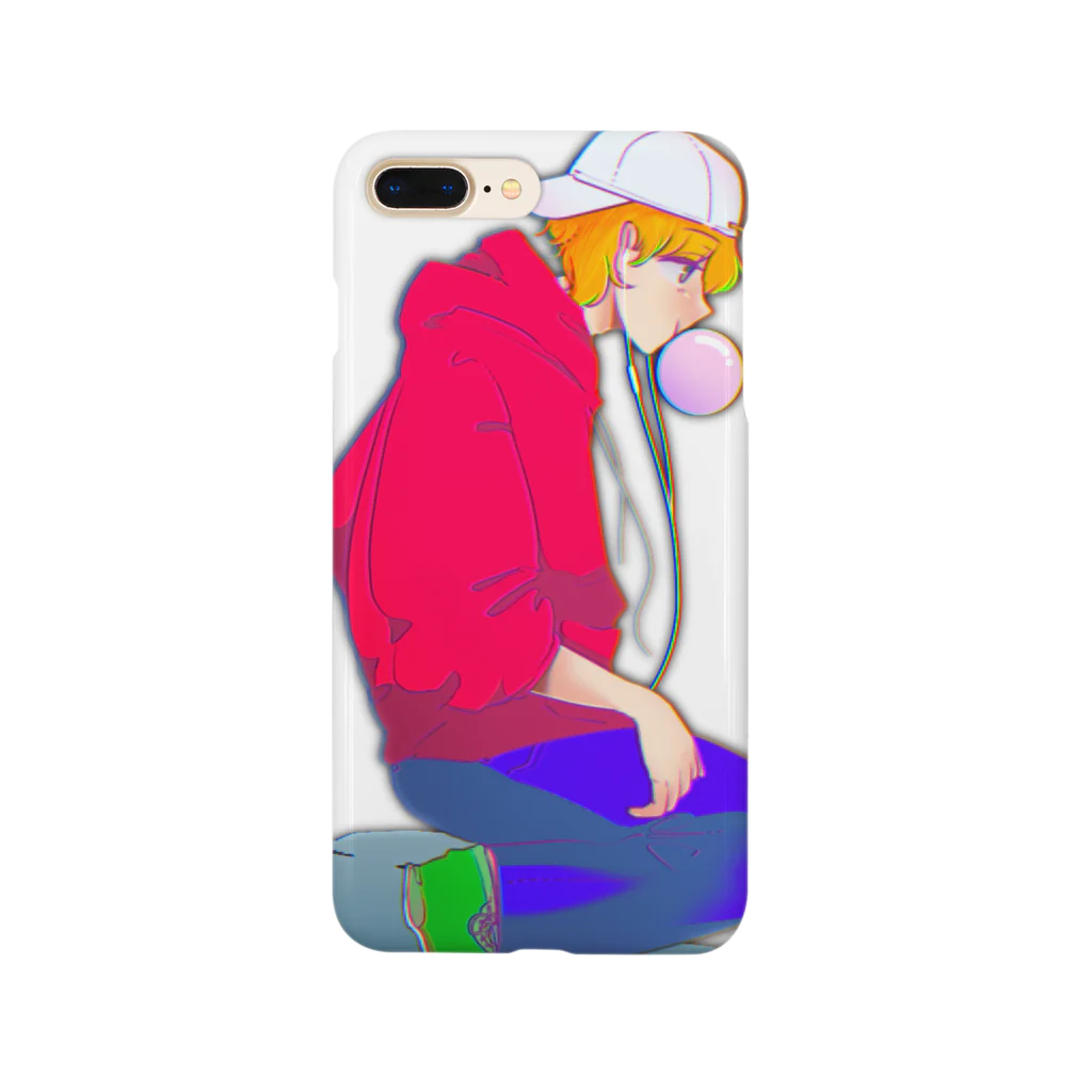 🈂️。 の風船ガム男子(白) Smartphone Case