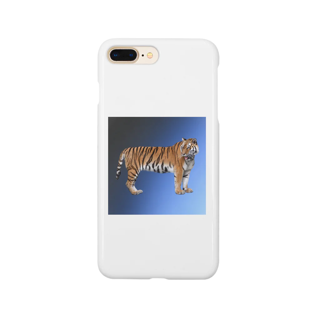 ♡Hearty flowers♡のTiger 青 Smartphone Case