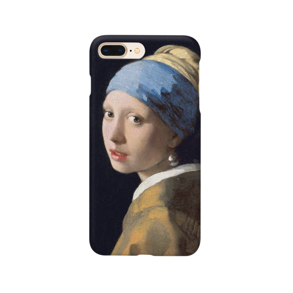 Art Baseのフェルメール / 真珠の耳飾りの少女(The Girl with a Pearl Earring 1665) 스마트폰 케이스