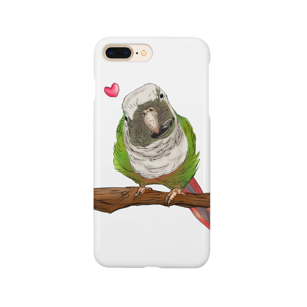 Lily bird（リリーバード）のホオミドリアカオウロコインコ フルカラー① Smartphone Case