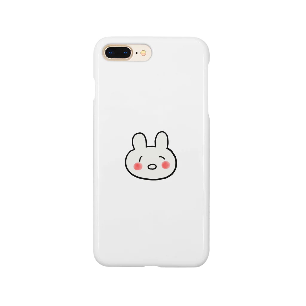 sacco's shopのうさぎのもふもふちゃん [ぽっ] Smartphone Case