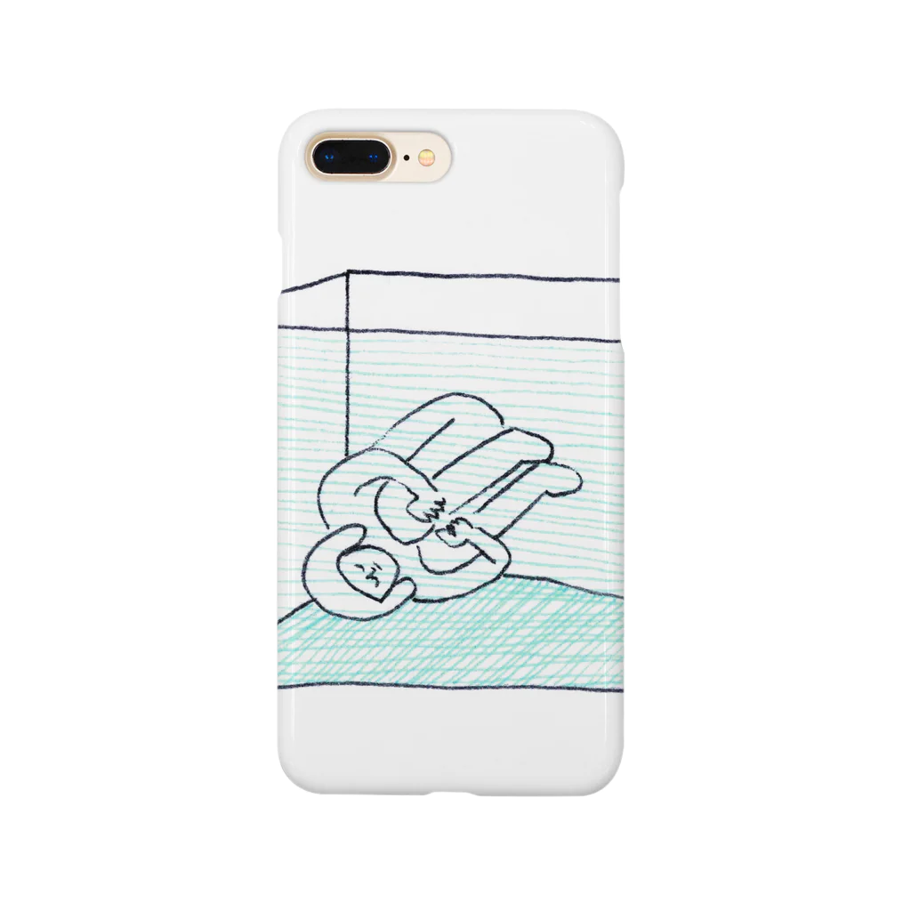 道草屋の水槽のはじで眠る Smartphone Case