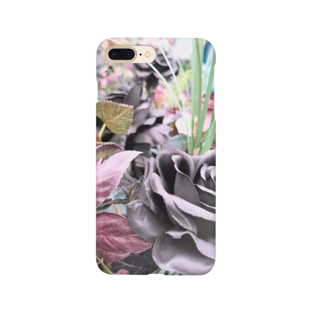 たんたんたんのblack flower Smartphone Case