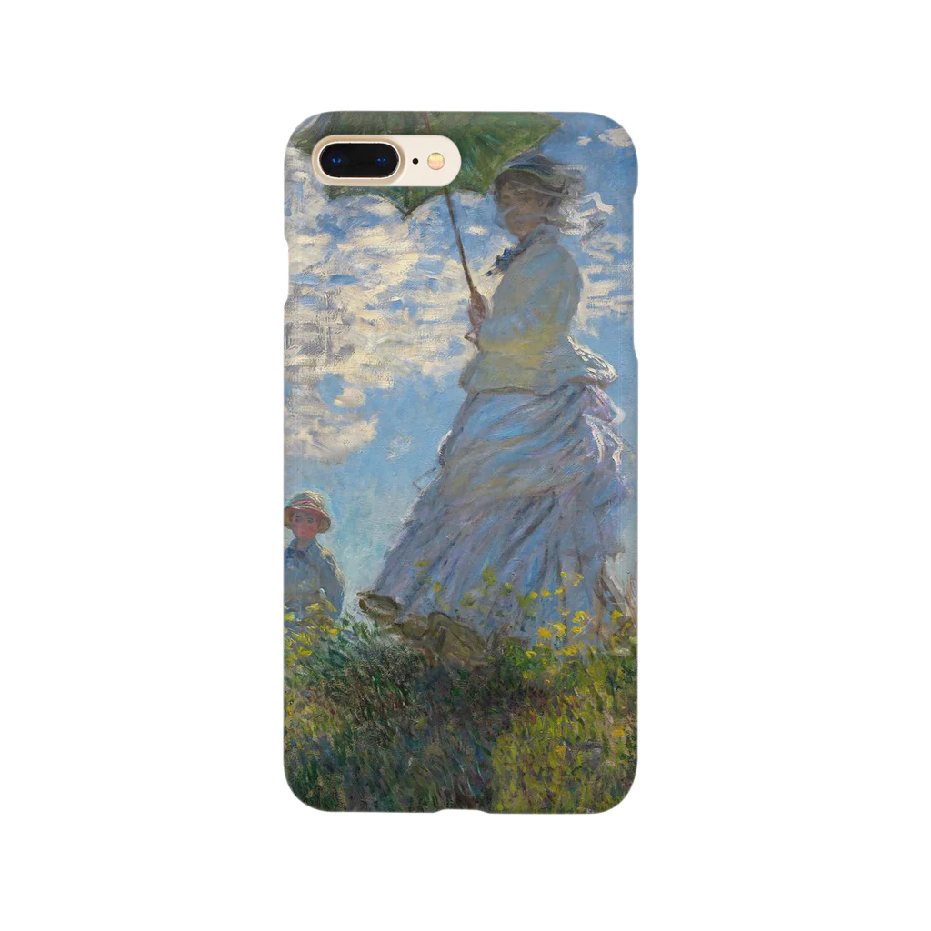 Art Baseのクロード・モネ / 1875 / The Promenade, Woman with a Parasol / Claude Monet スマホケース