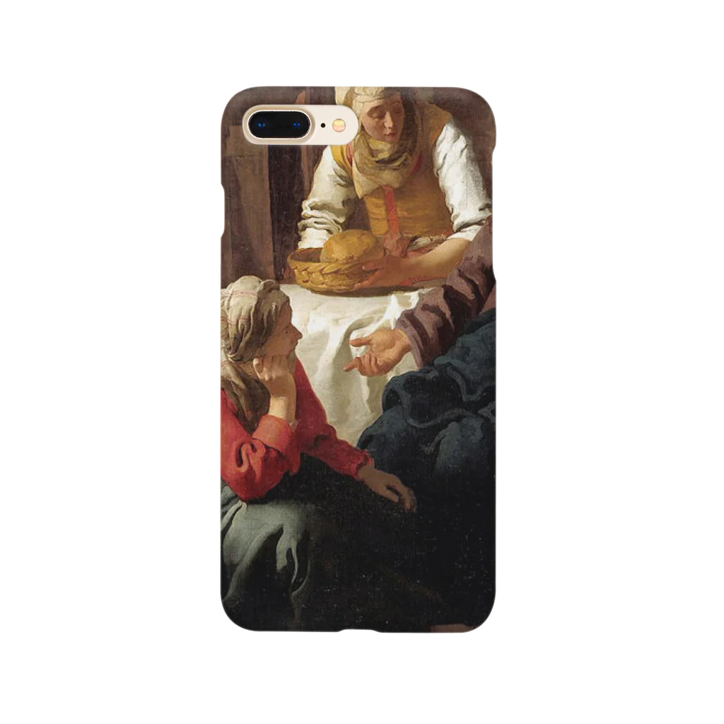 Art Baseのマリアとマルタの家のキリスト / フェルメール(Christ in the House of Martha and Mary 1654) Smartphone Case