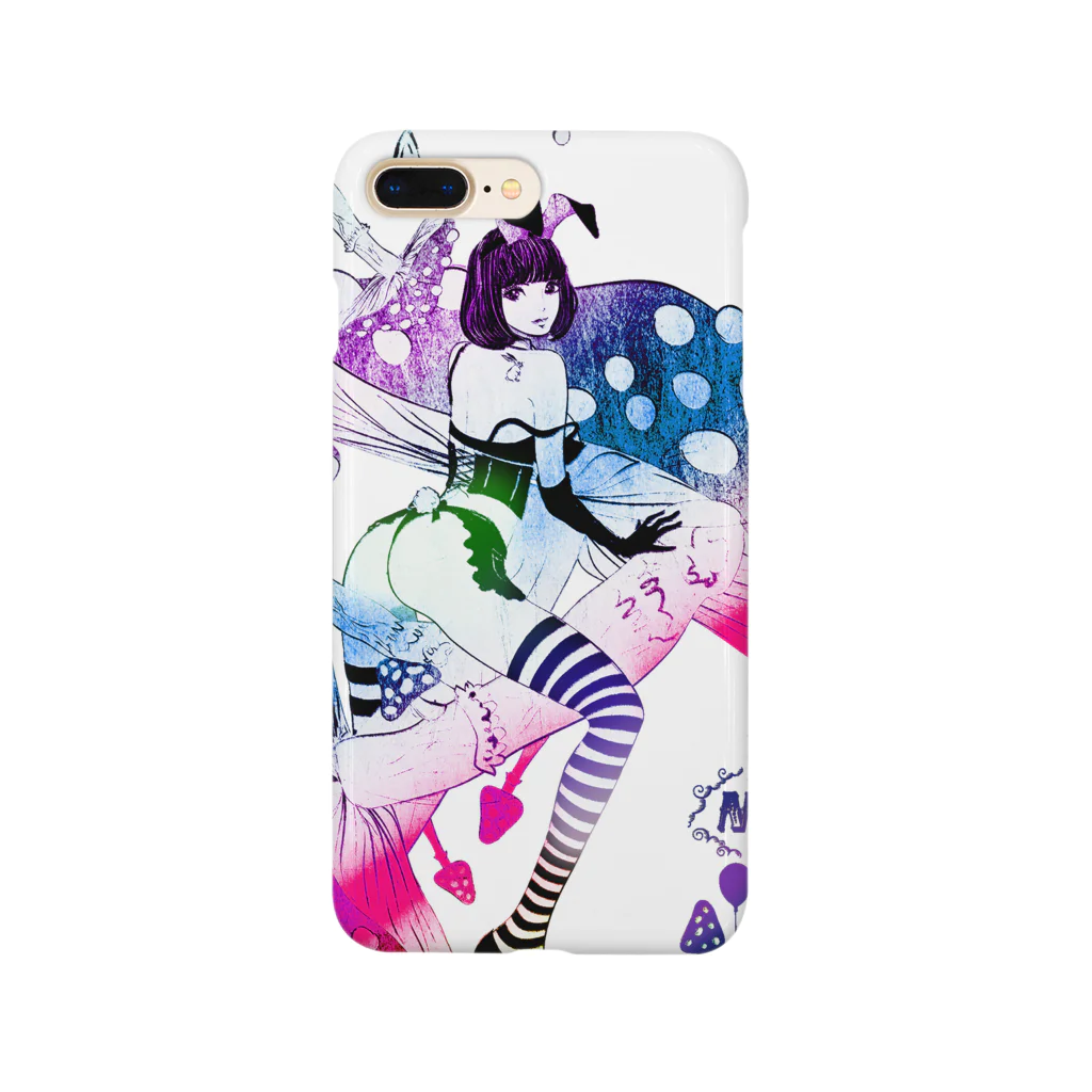 loveclonesのMAD ALICE 電池式キノコの国のアリス バニー型 Smartphone Case