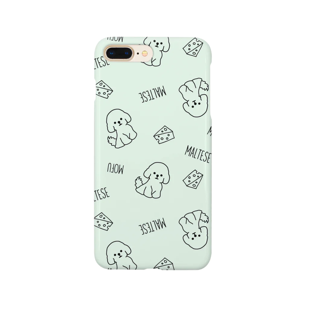 もふもふ屋さんのもふもふマルチーズ（ブルー） Smartphone Case