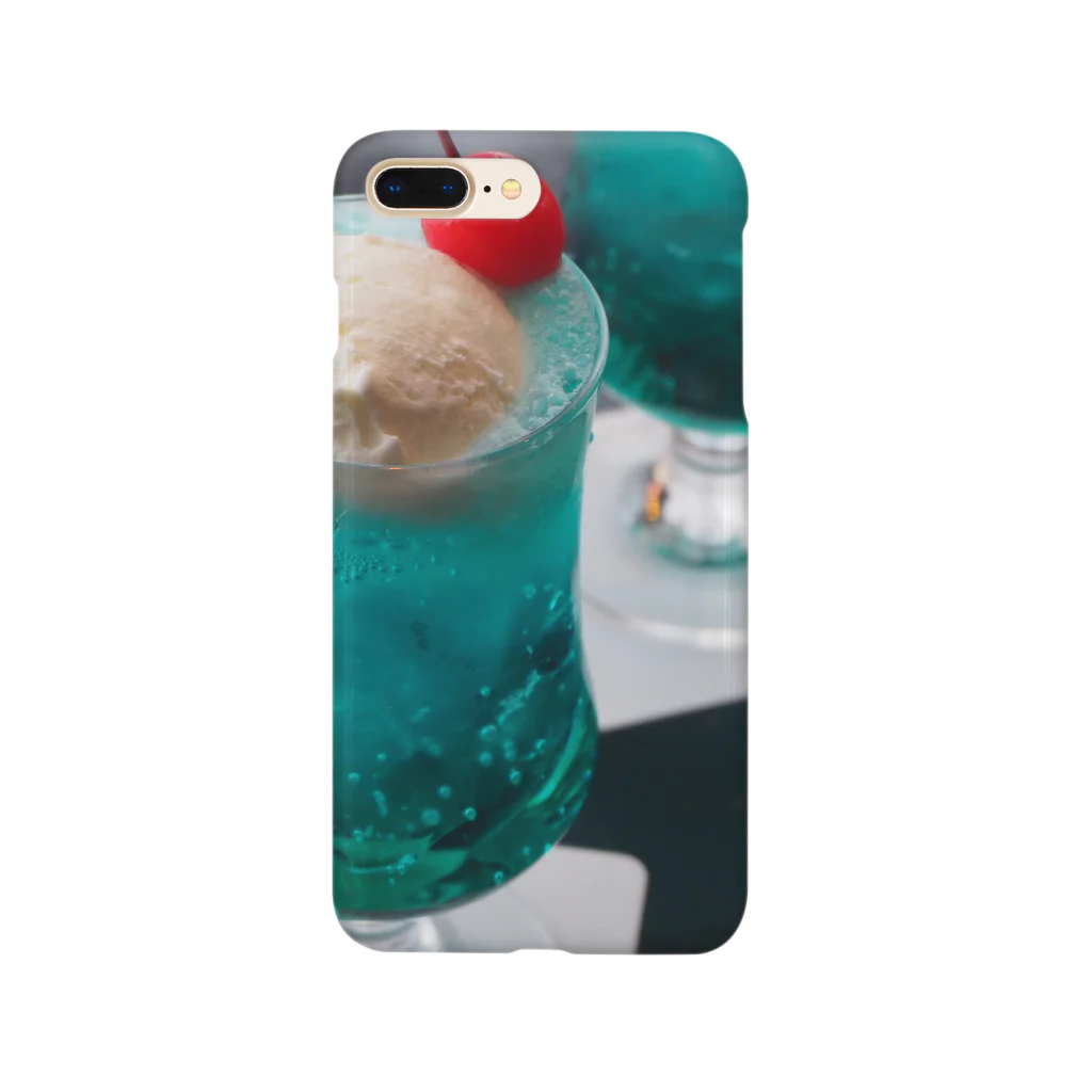 masaya_creamsodaの青いクリームソーダ スマホケース