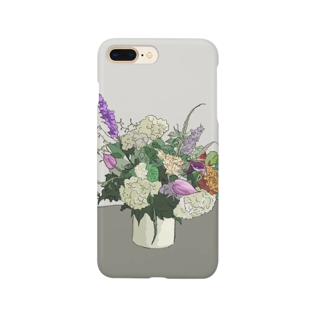 yukikopterの初夏のお花 輪郭あり Smartphone Case