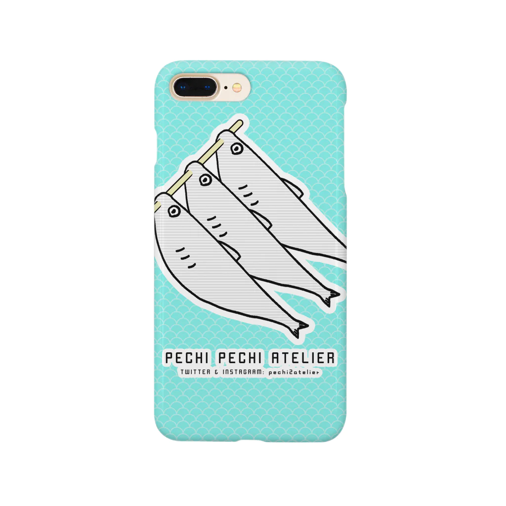 ぺちぺち工房 Pechi Pechi Atelierのししゃも すぺしゃるめすver. Smartphone Case