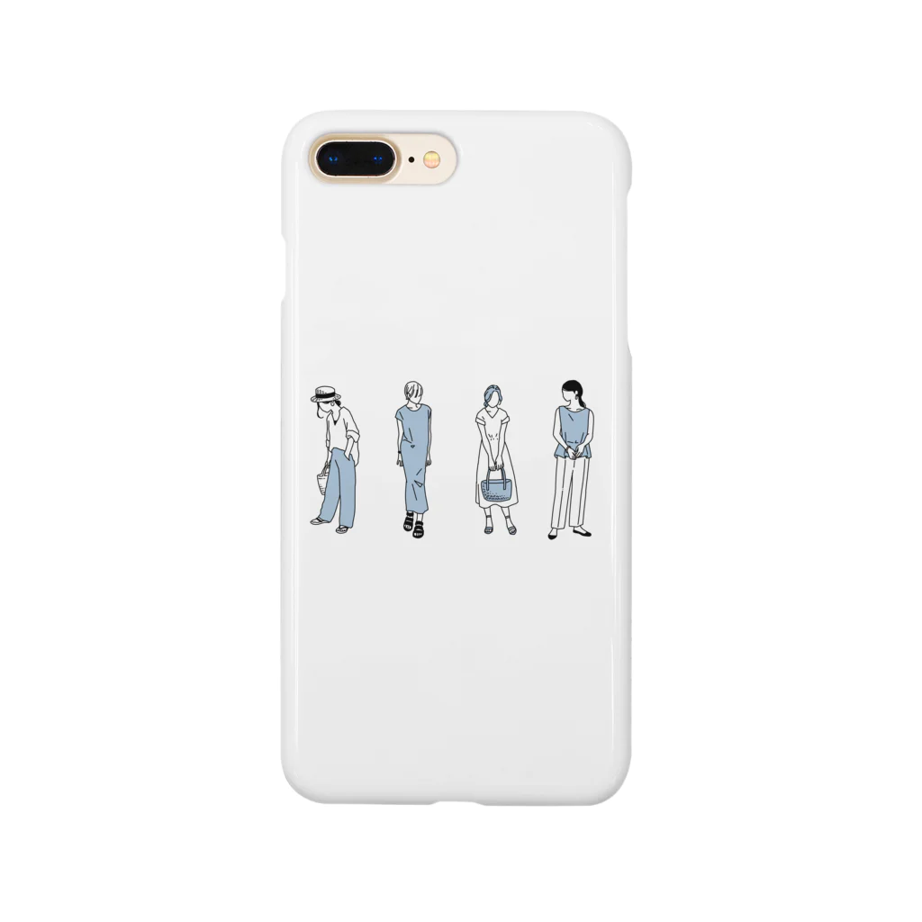 ゴンのファッションスナップ・ガール01ブルー Smartphone Case