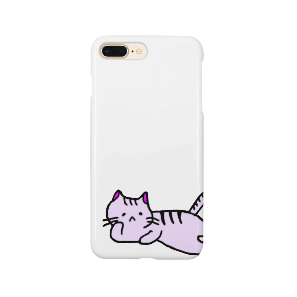 おもち屋さんのごろごろねこ（紫） Smartphone Case