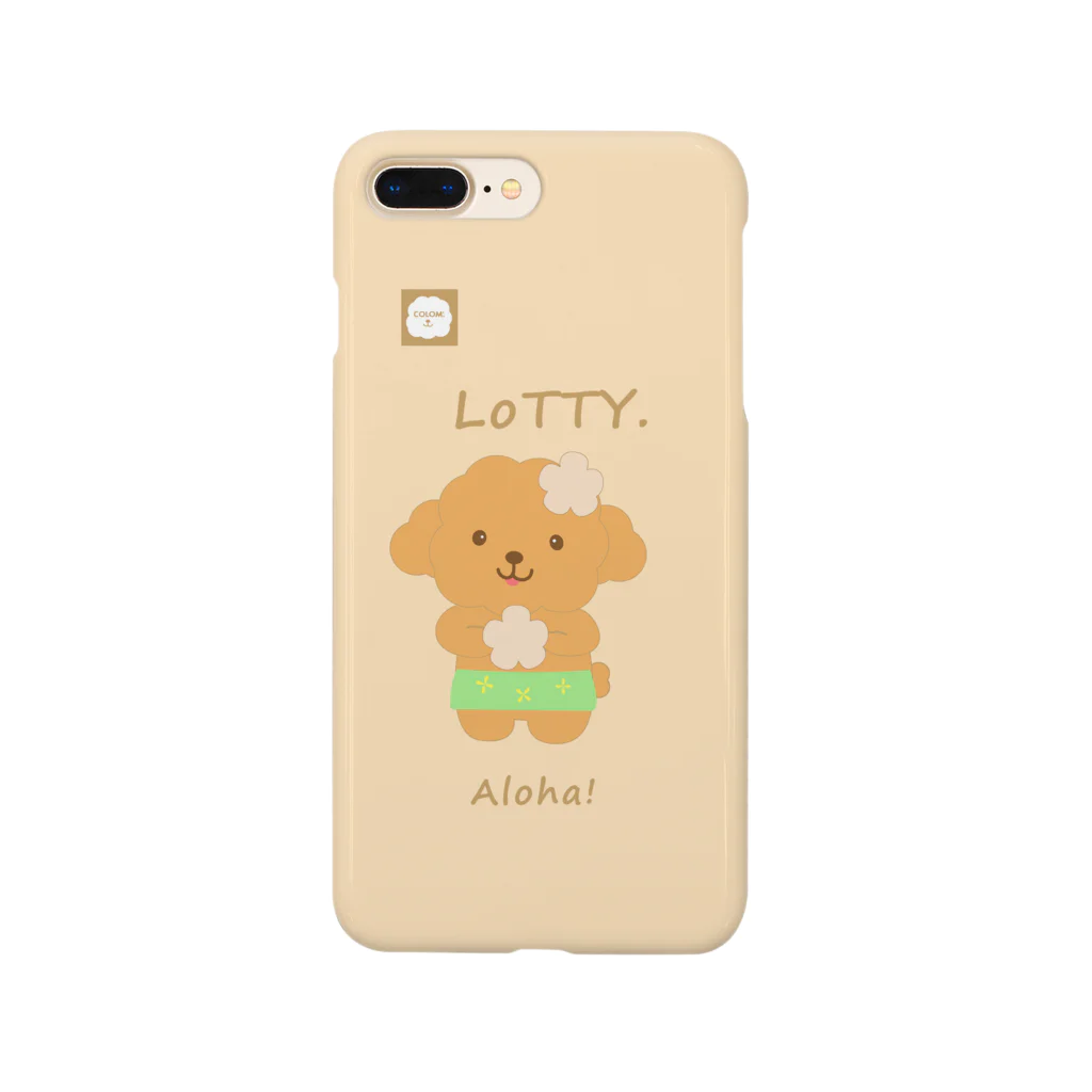 コロ。COLOM.犬いぬdogリボングッズ.の【COLOM.】コロ。トイプードル犬aloha!!!【ロティ】 Smartphone Case