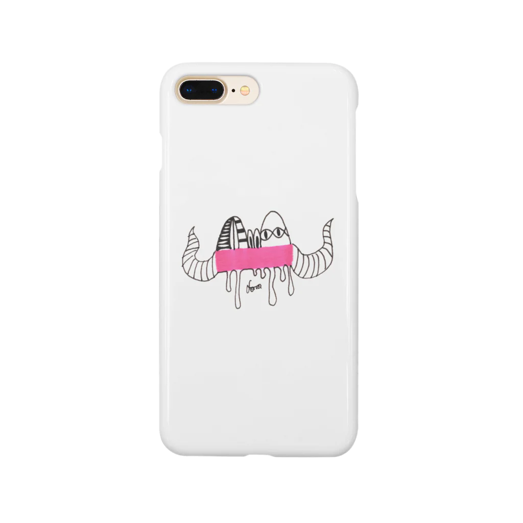 MikaitohのDrawing "Pink Monster" Smartphone Case