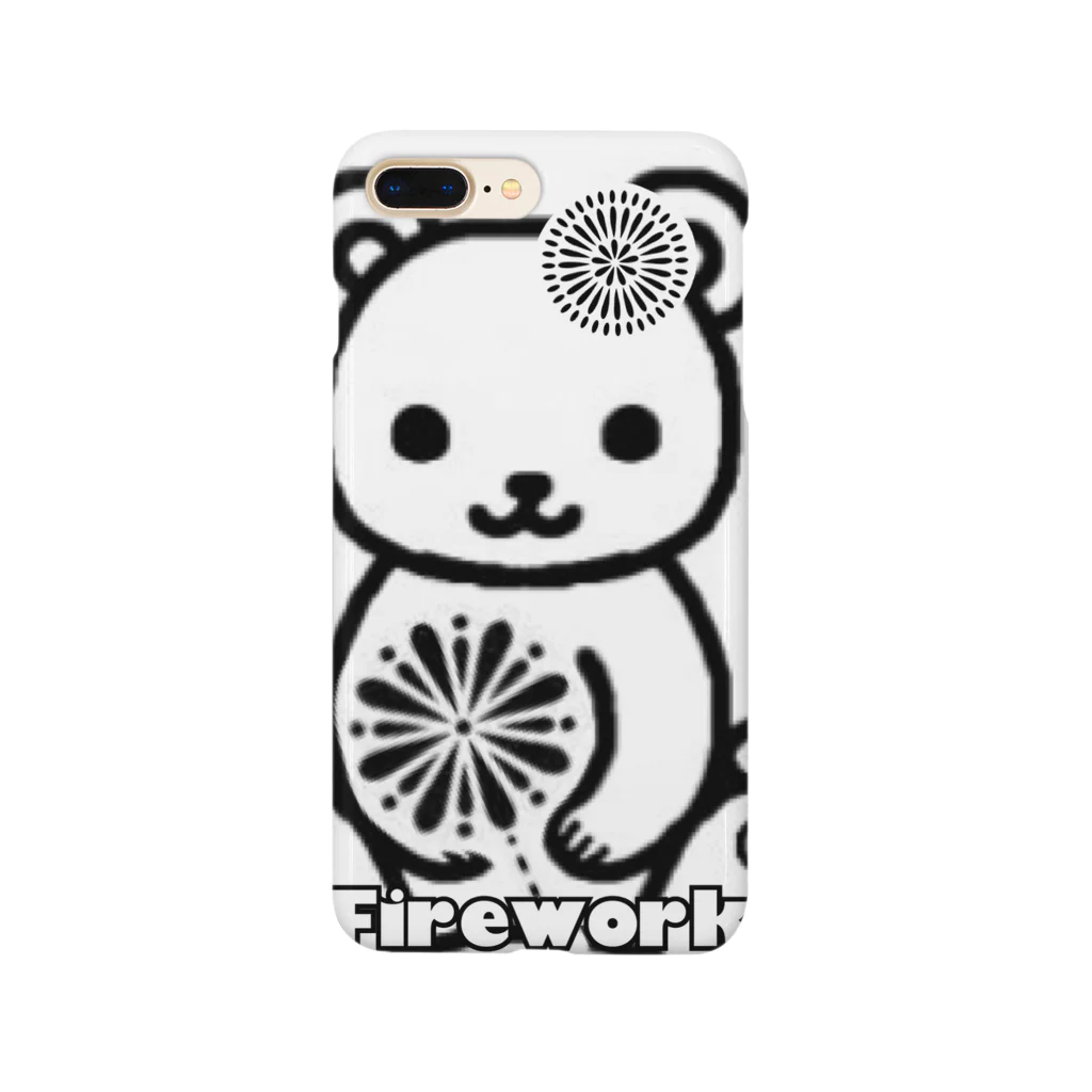 chamannuの花火くまちゃん(Firework Bear) Smartphone Case
