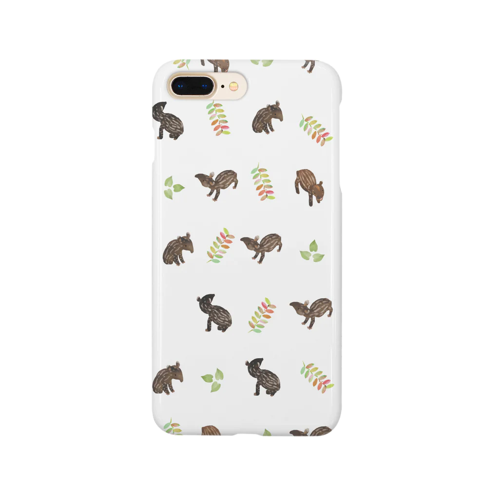 バクの森 〜マレーバクや動物イラストのグッズ 〜のBaby Tapir Smartphone Case