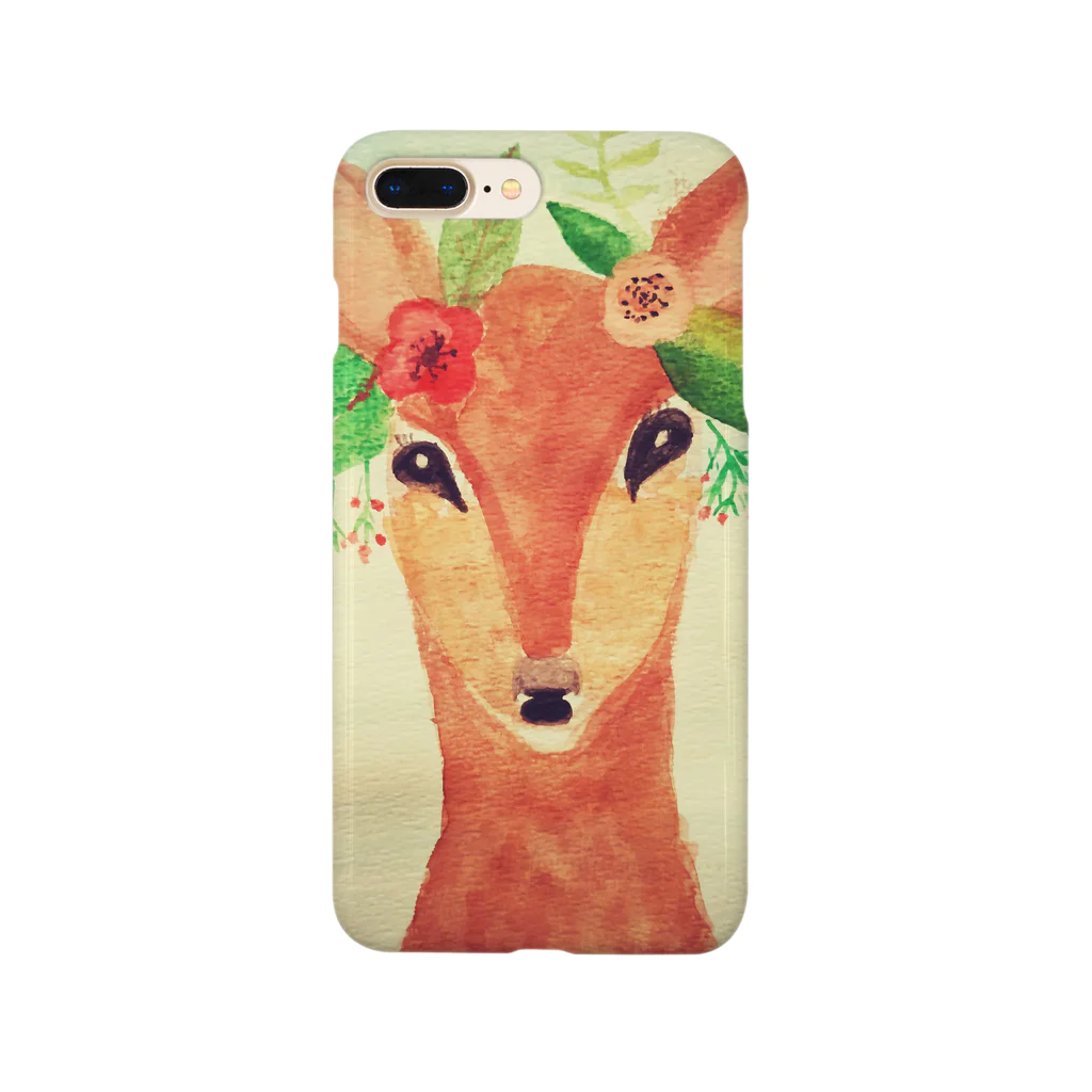 The Art FatherのGazelle watercolor painting design. スマホケース