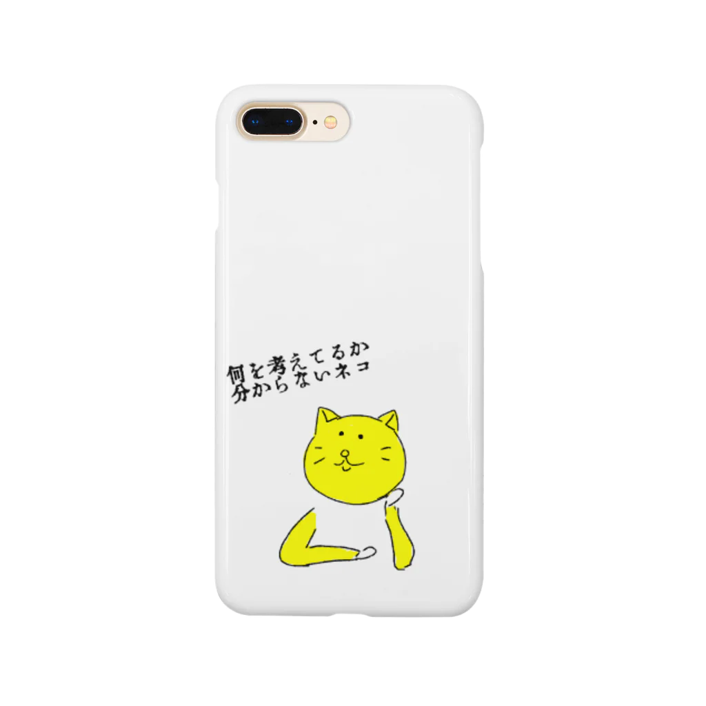 夏来ないでの何を考えているか分からないねこ スマホケース