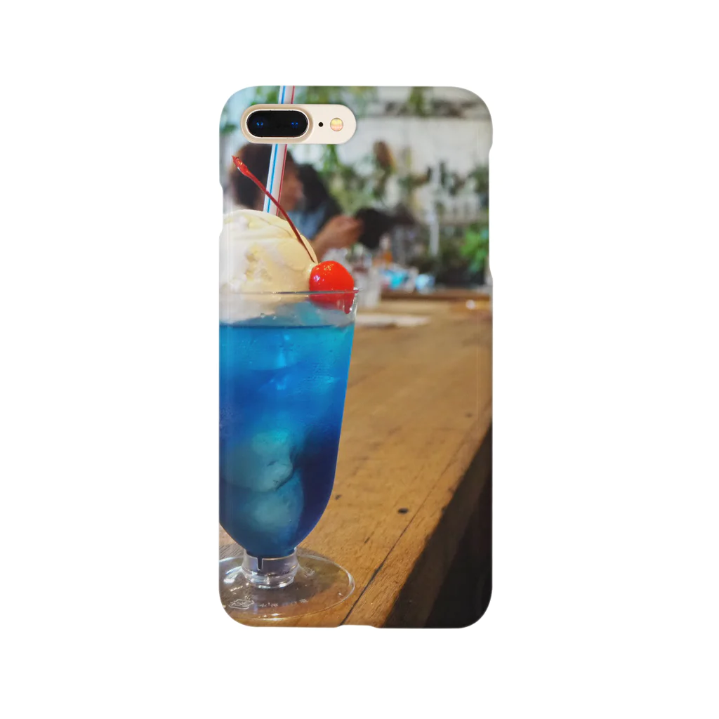 masaya_creamsodaの青いクリームソーダ  Smartphone Case