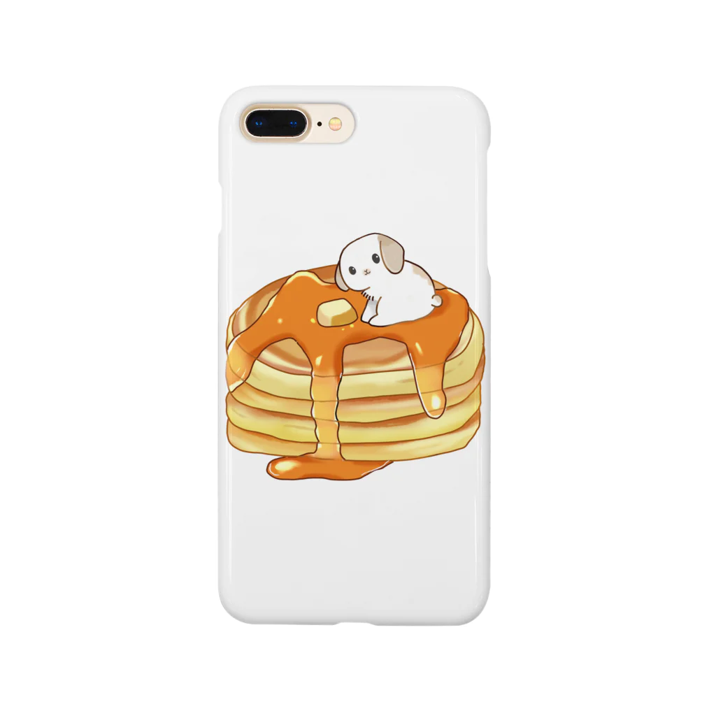 うさぎと一緒のもひもひshopのパンケーキともひもひうさぎ Smartphone Case