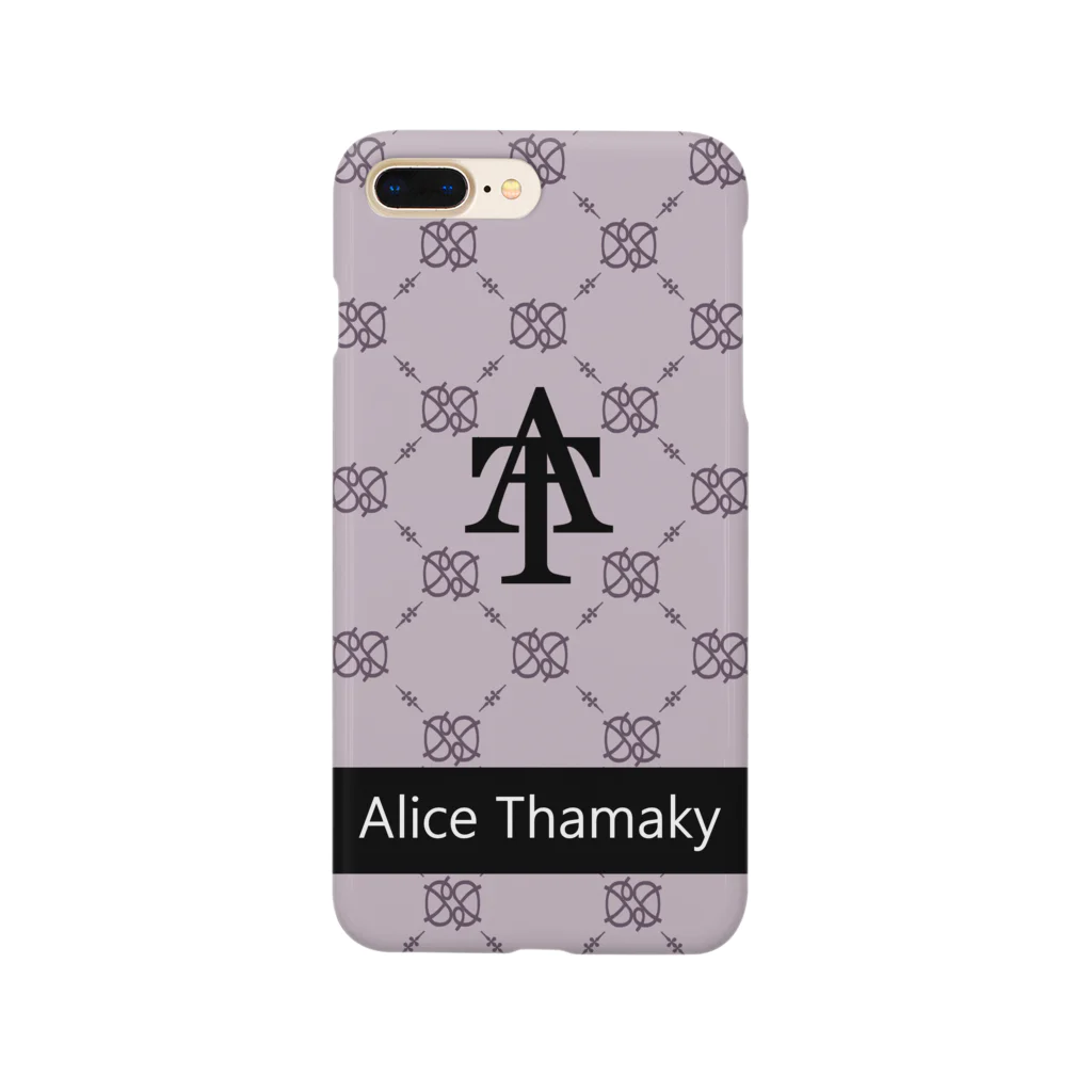 Alice Thamakyのmonogram of NU（紫） スマホケース