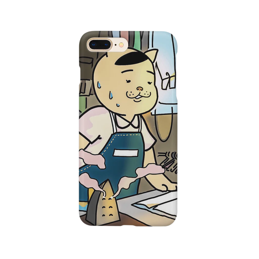 ムっちゃんパパのクリーニングで働く猫五郎さん Smartphone Case