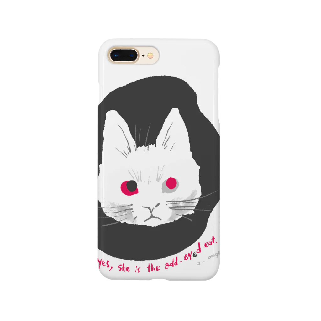 mya-mya=MIYA JUNKO's shop 02のodd-eyed cat Smartphone Case