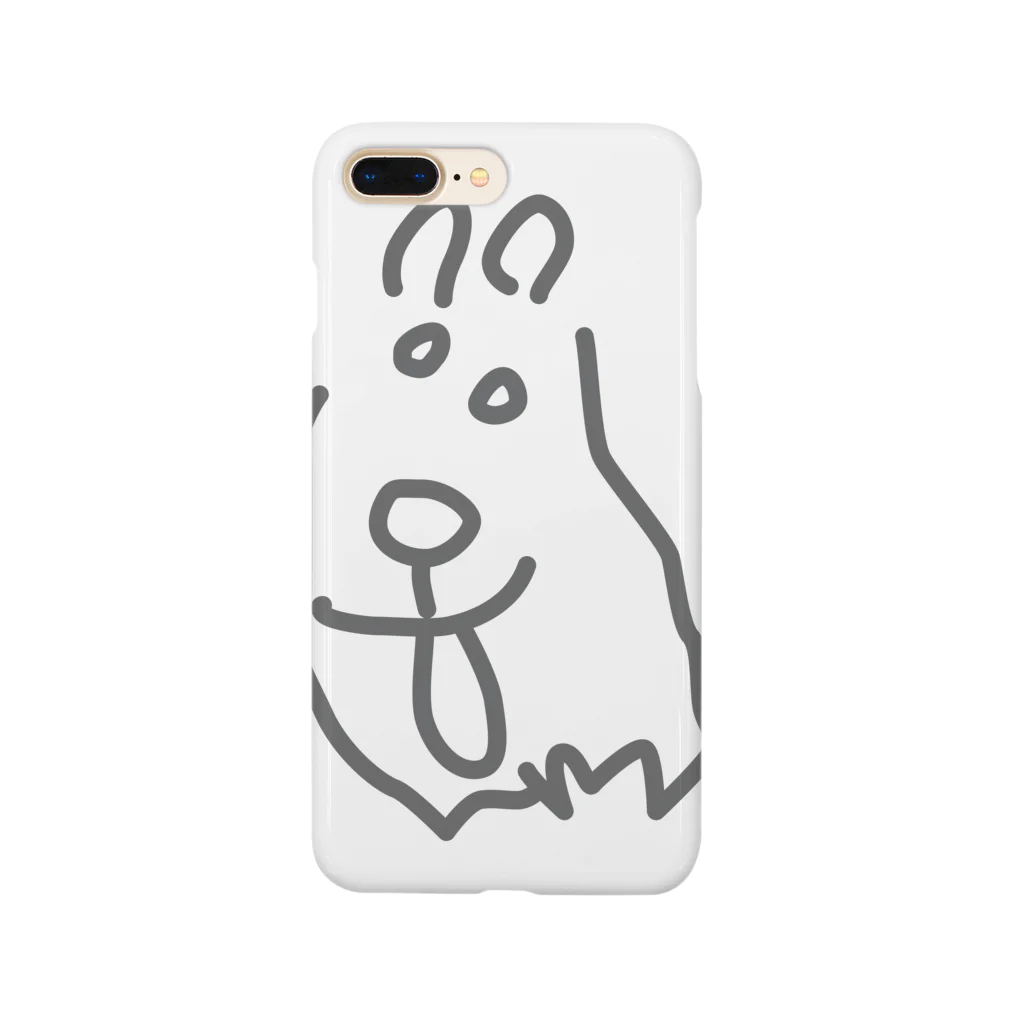 yumekkoのでかいグレーのとけいぬ meltingDOG Smartphone Case