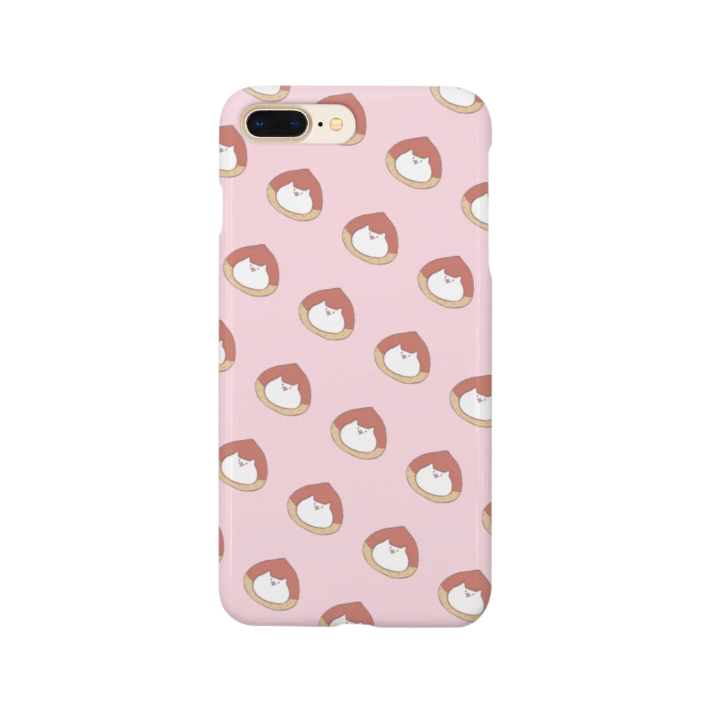 ゆずおの秋のゆるい猫らしきもの(栗)(薄)(ピンク) Smartphone Case