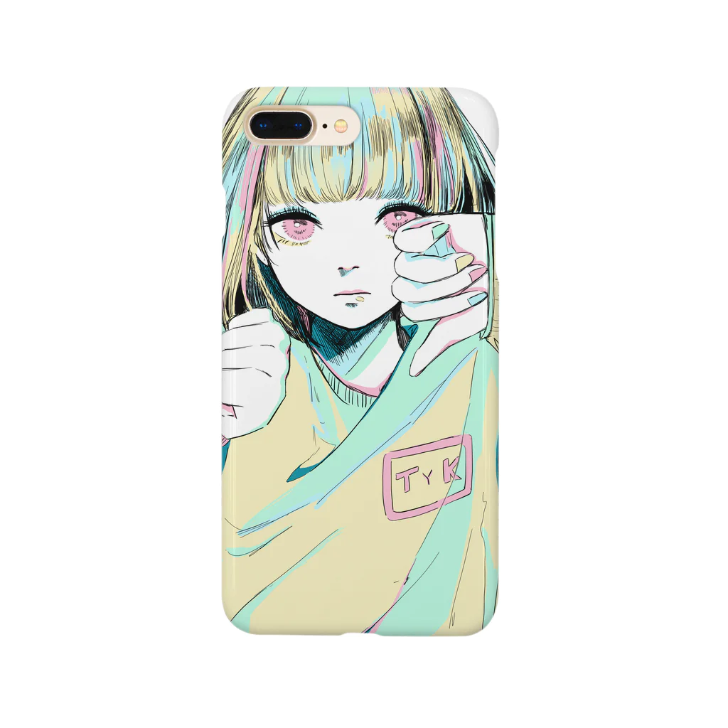 TIYOKIのBADgirl White スマホケース Smartphone Case