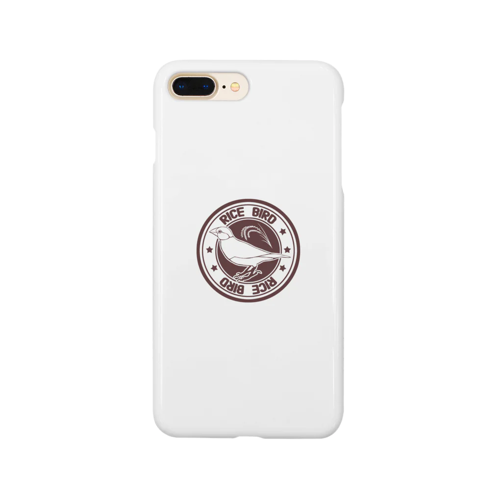 Burungの文鳥と稲穂 Smartphone Case