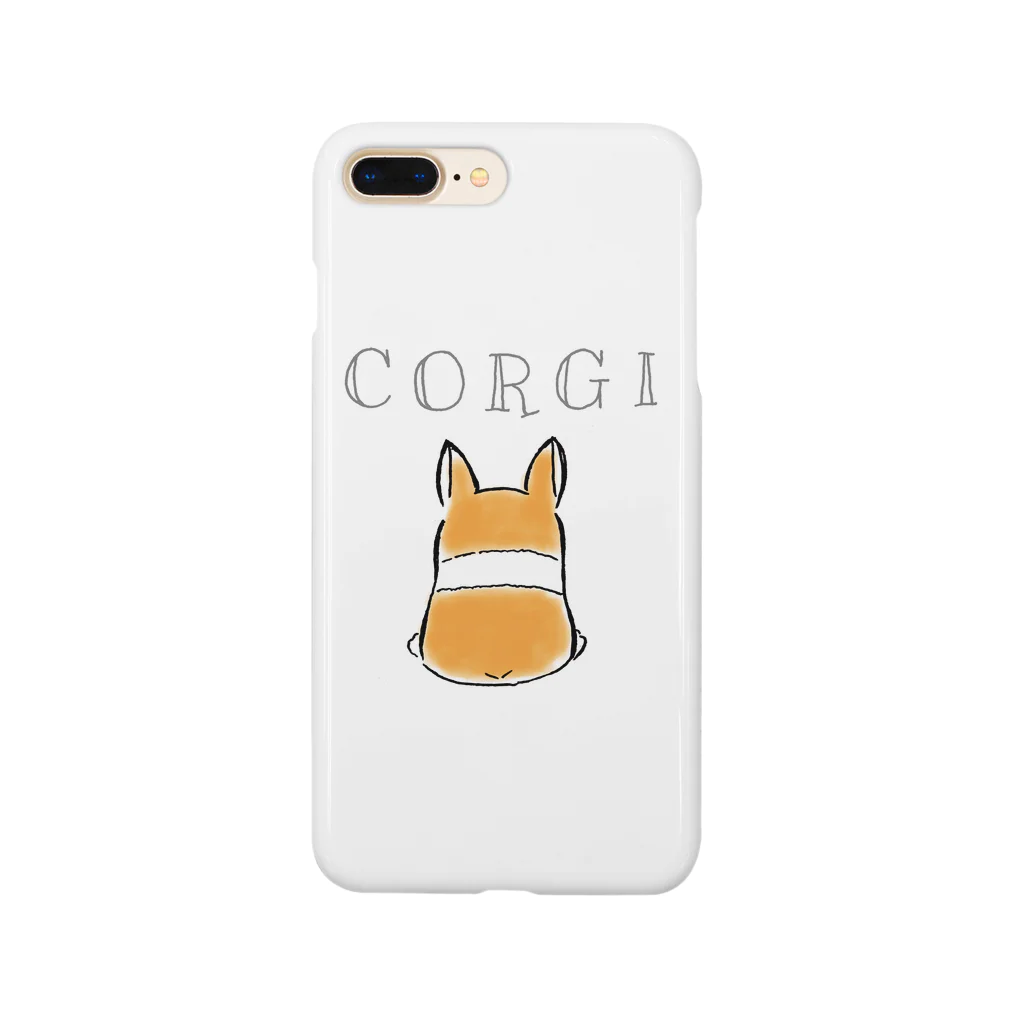 paru_meronのCORGI（コーギー）の後ろ姿 スマホケース