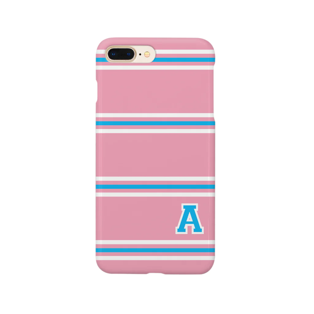RUMA HOLIDAYのcollege"A" pink×blue Smartphone Case