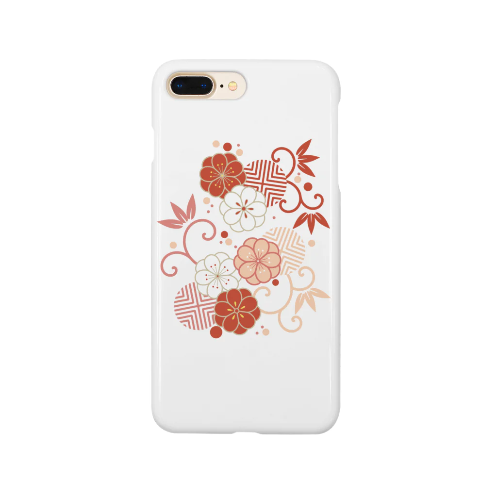 fujiatsuの梅と唐草（赤） Smartphone Case