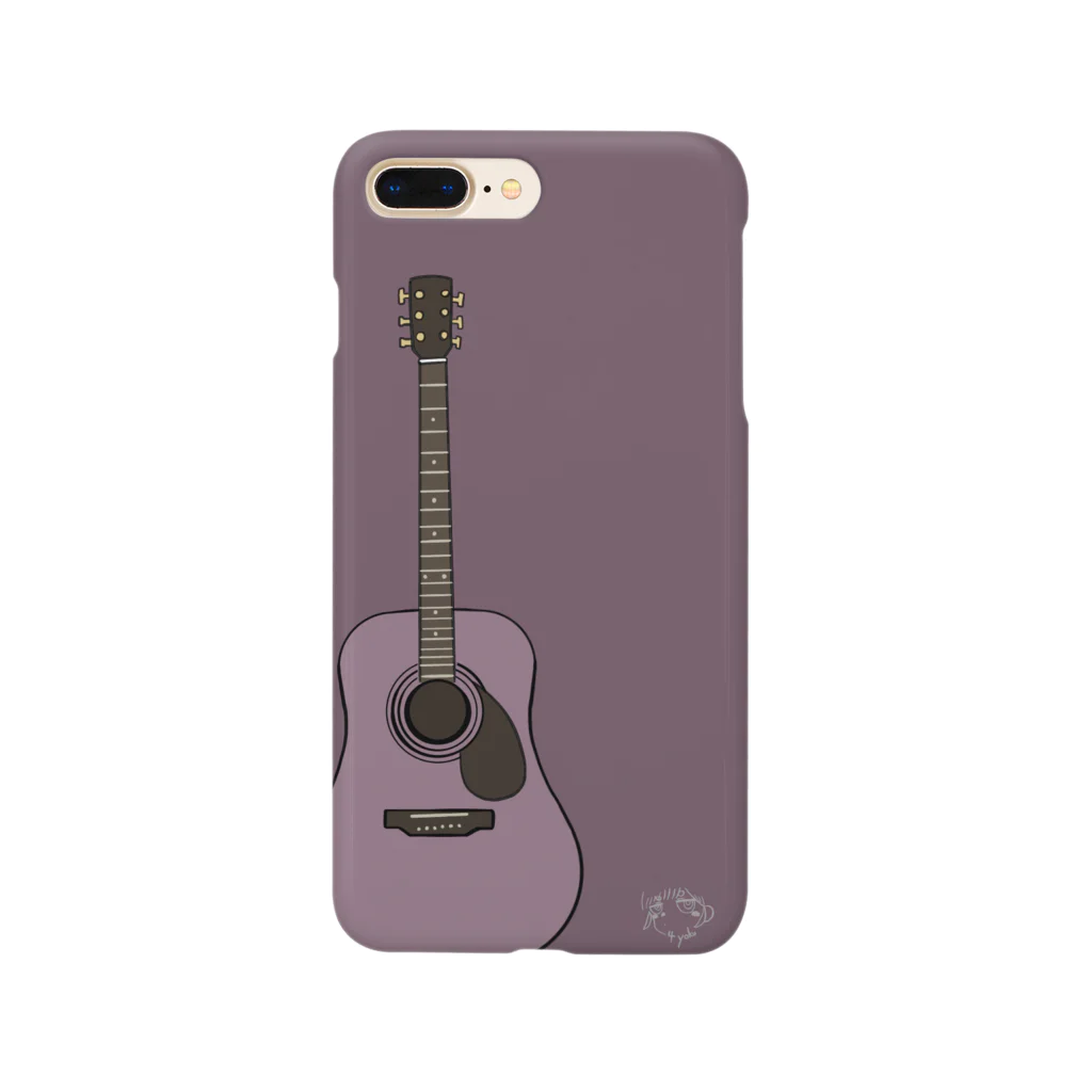 詩欲のAcousticGuitarスマホカバー【mud red】 Smartphone Case