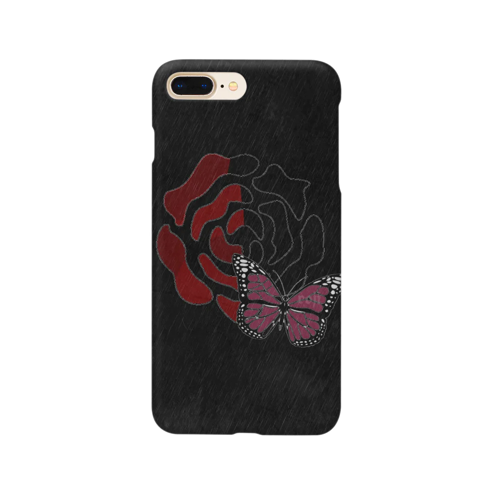 roji's secret shop 🥀のチョウチョトバラ 🥀 Smartphone Case