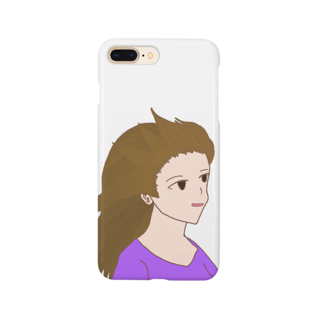 らくがき屋の吹かれる少女(紫) Smartphone Case