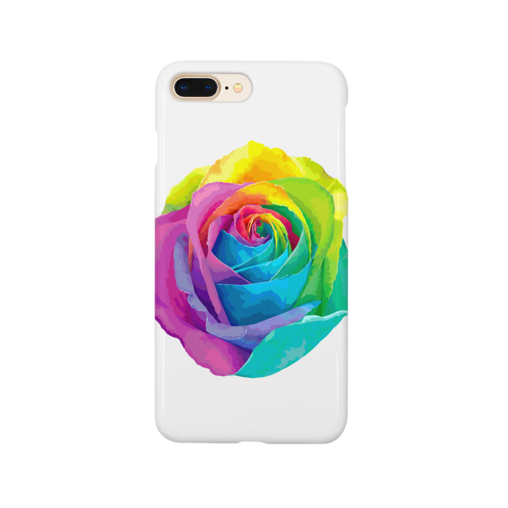 ゆるい猫ちゃんSHOPのRainbow rose(Single) Smartphone Case