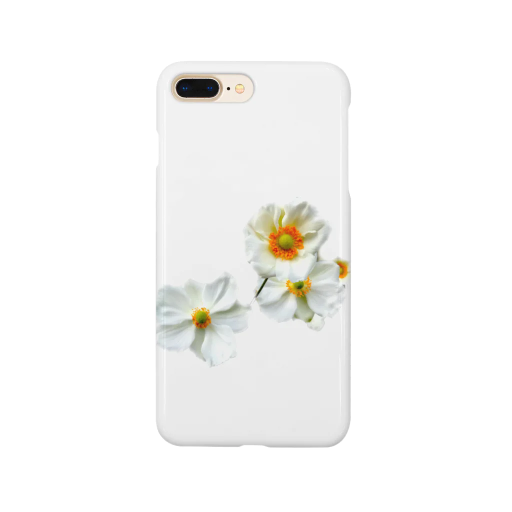 ロックの白いお花 Smartphone Case