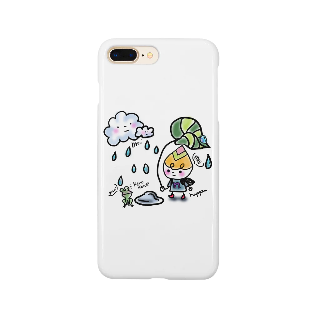 nuppuのTsubomiちゃん　雨も大好きシリーズ　W Smartphone Case