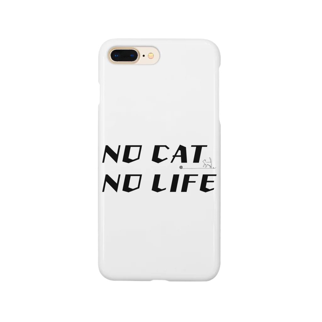 黒猫工房のNO CAT NO LIFE 〜猫がいないと生きていけない〜 スマホケース