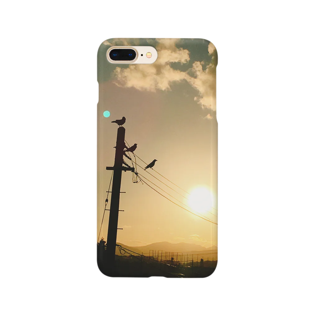 pino13の夕暮れカラス Smartphone Case