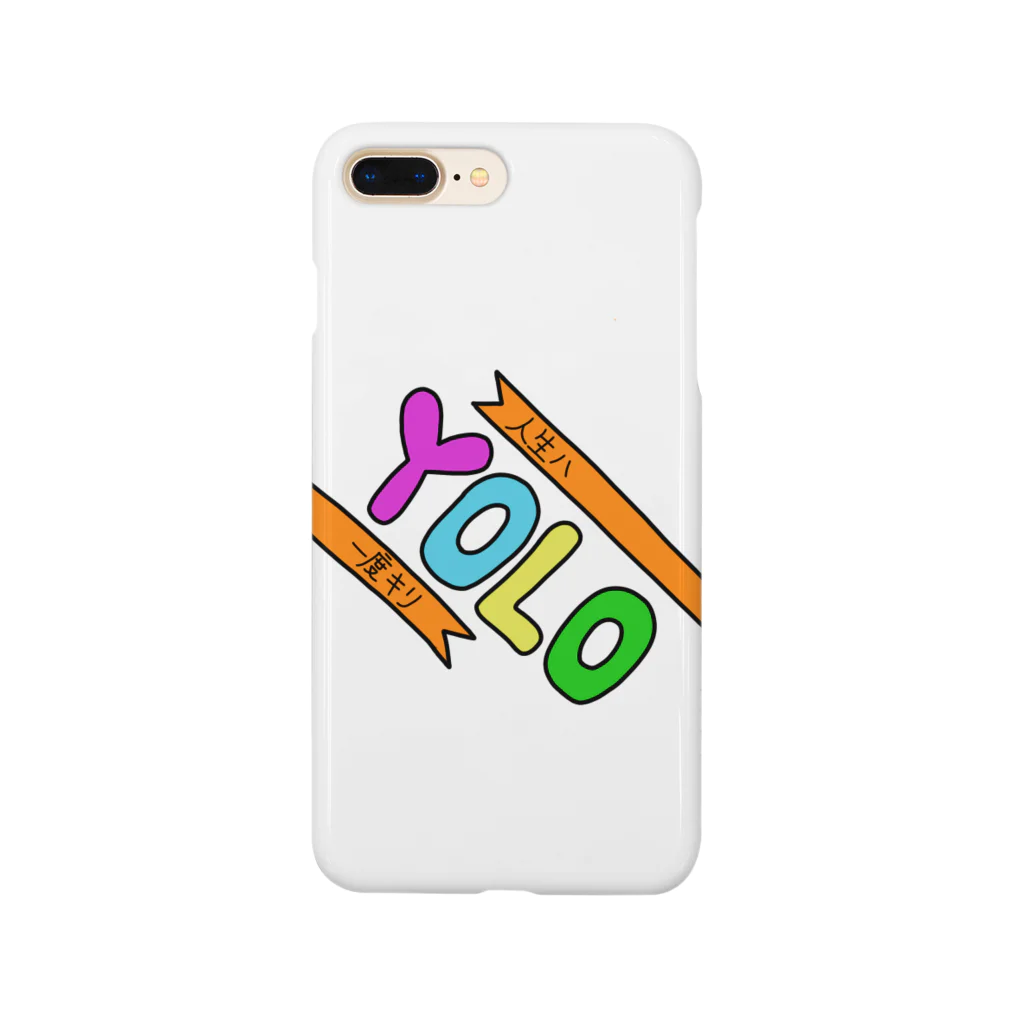 moo9(ﾓｰﾅｲ)のYOLO white スマホケース