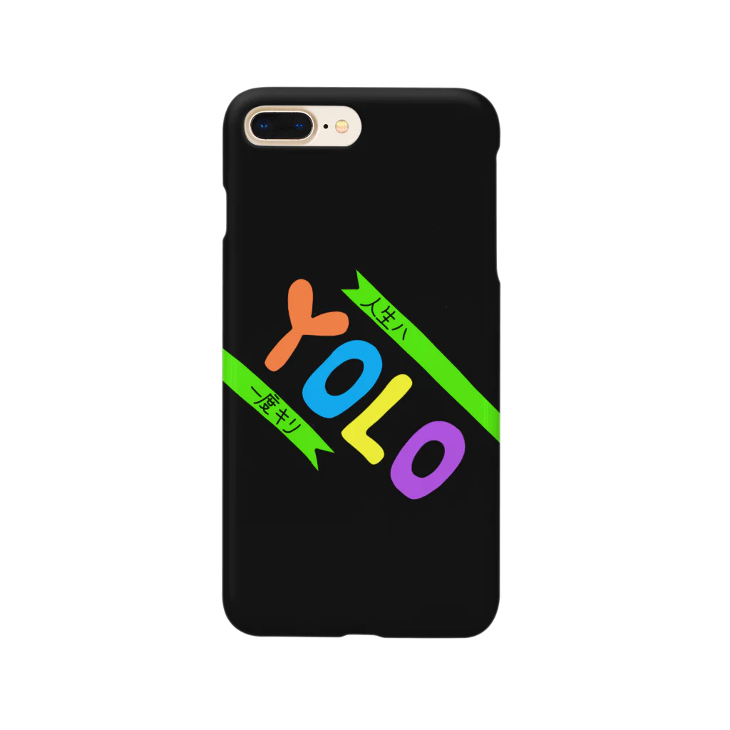 moo9(ﾓｰﾅｲ)のYOLO black スマホケース