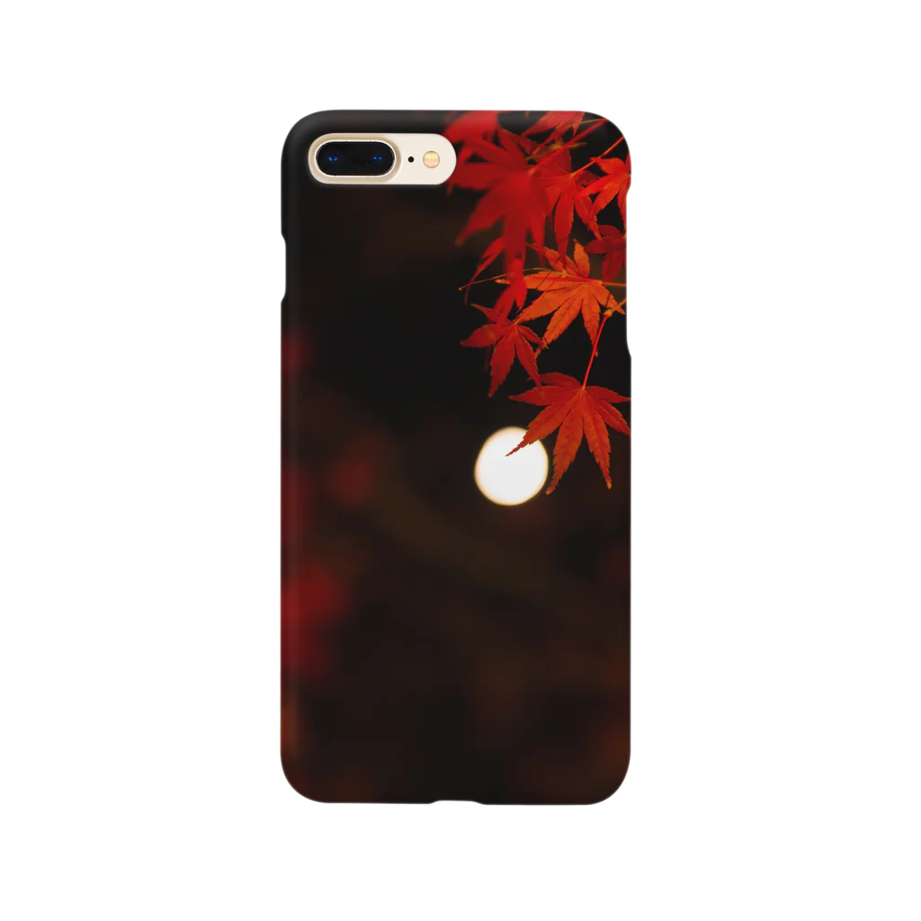 ここっとのボケた月と紅葉 Smartphone Case