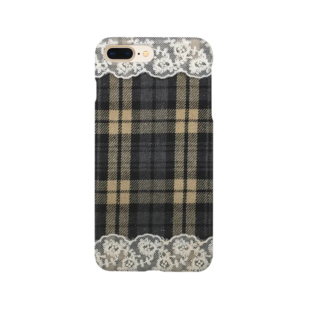 merongのチェック＆レース Smartphone Case