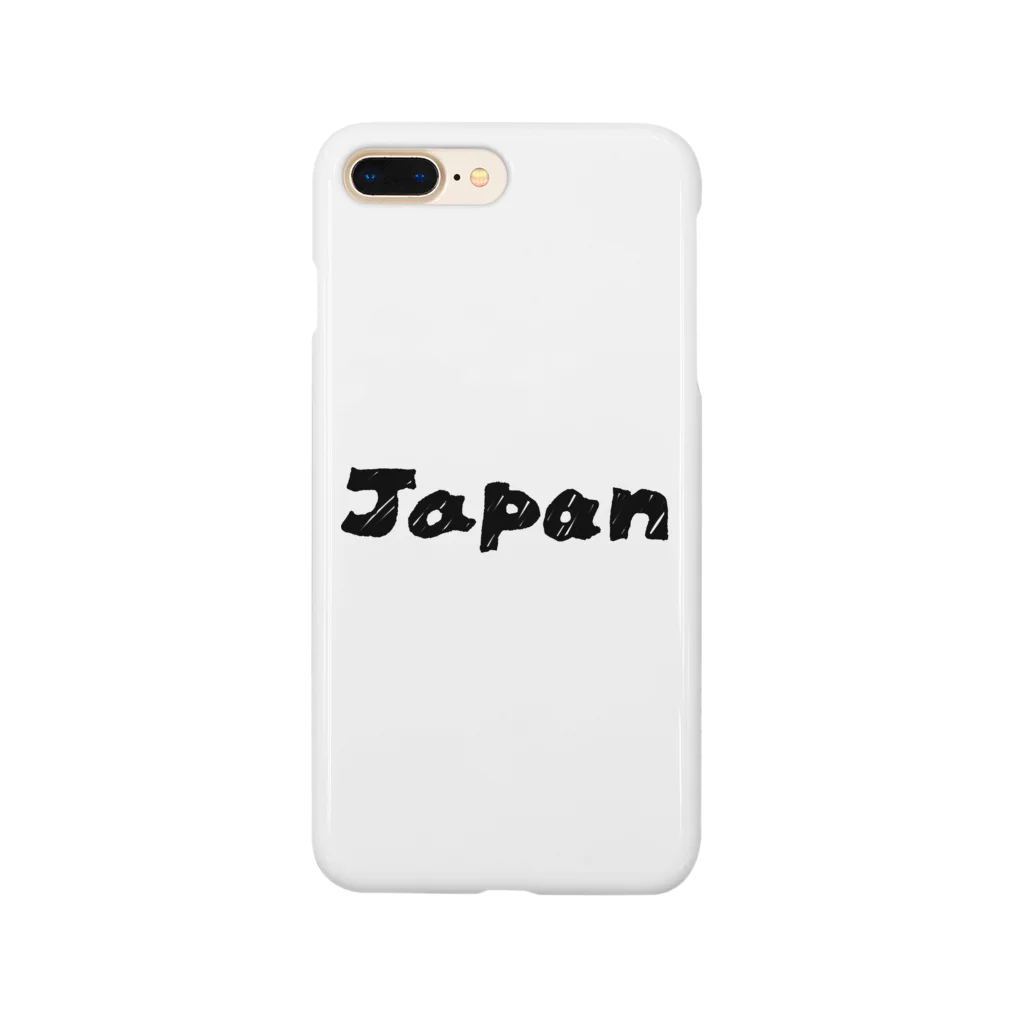 てがきですの屋さんのてがき！ 「Japan」文字 スマホケース