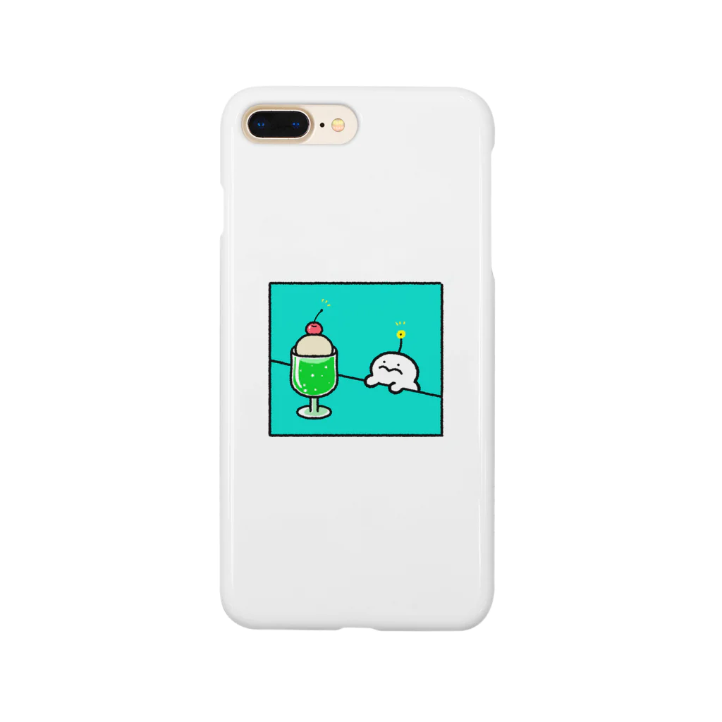 ぷりぷりうちゅうじんとぽこチャの店のクリームソーダとぷりぷりうちゅうじん Smartphone Case