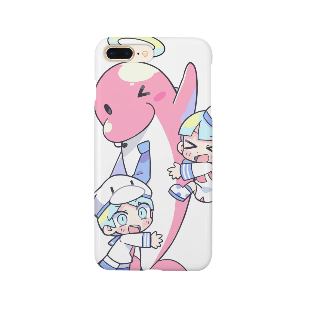 ブッチくん Official Shopのイルカのブッチくん（イラスト：寺田てら） Smartphone Case