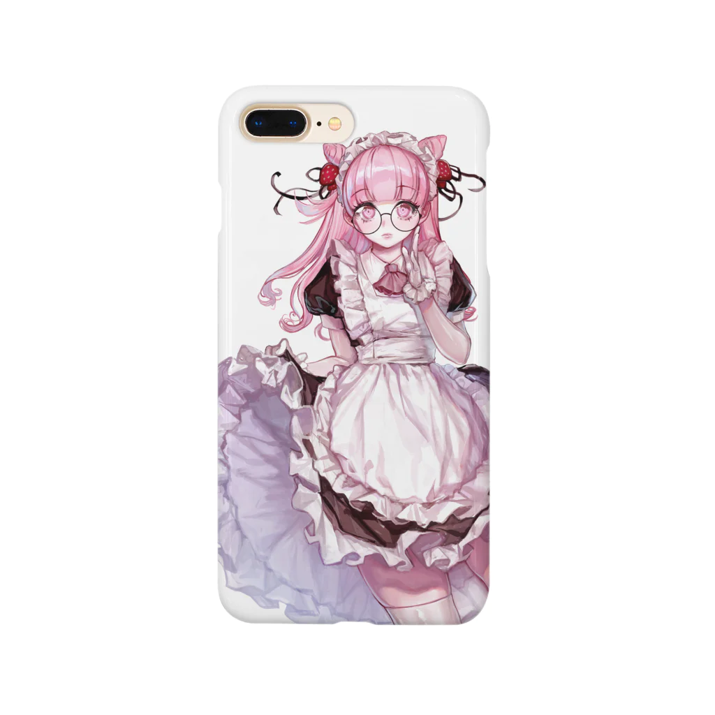 女の子の絵しょっぷの丸メガネメイドちゃん Smartphone Case